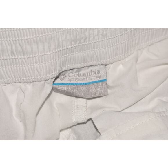 COLUMBIA $40 White Elastic Waist Drawstring Lightweight Casual Shorts‎ Medium - Picture 4 of 4